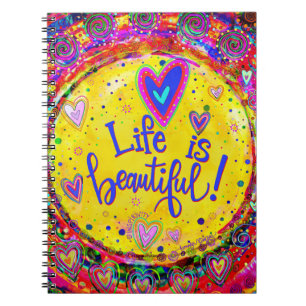 Life is Beautiful Inspirivity Fun Inspirational Notebook