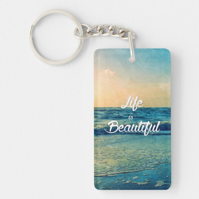 Life is beautiful key ring (Front)