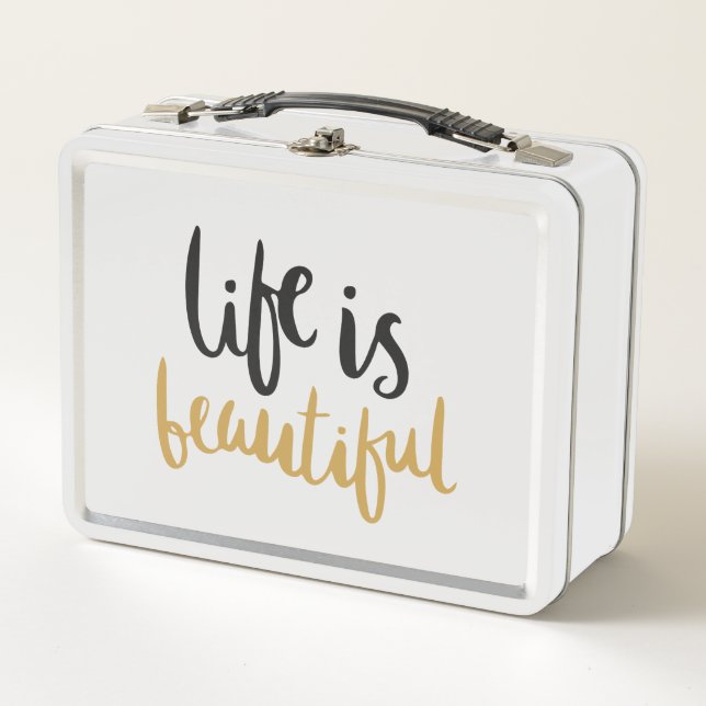 Life is Beautiful Metal Lunch Box (Front)