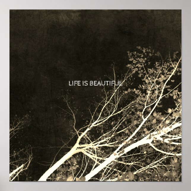 life is beautiful motivational quote nature poster (Front)