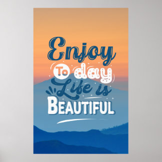 Life is Beautiful | Motivational Quote Poster
