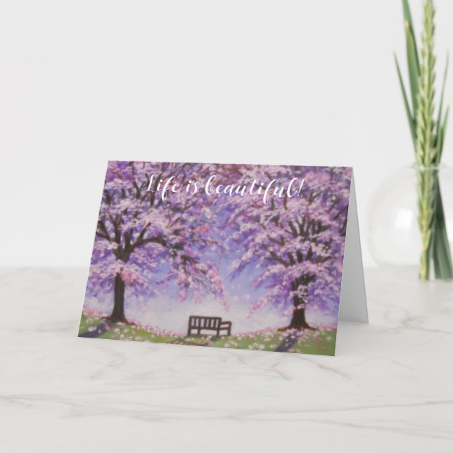 Life is Beautiful retirement greeting card (Front)