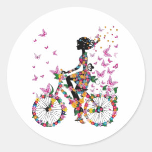 life is beautiful ride classic round sticker