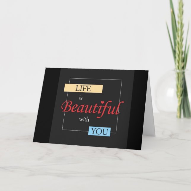 **LIFE IS BEAUTIFUL WITH YOU** AT CHRISTMAS HOLIDAY CARD (Front)