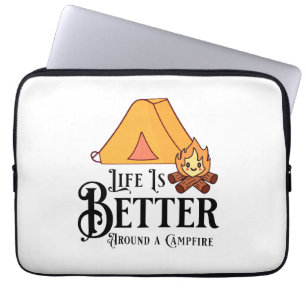Life is Better around a Campfire Laptop Sleeve