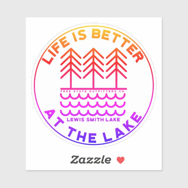 Life is Better At Smith Lake Sticker Decal (Sheet)