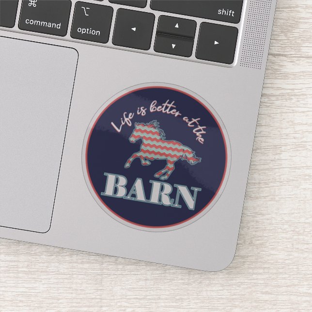 Life Is Better At The Barn- Southern Chevron Horse (Detail)