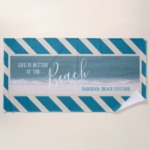 Life Is Better At The Beach   Beautiful Photo Beach Towel