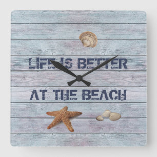 Life is Better at the Beach Clock