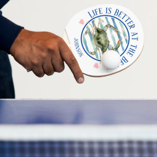 Life is Better at the Beach, CRAB Ping Pong Paddle