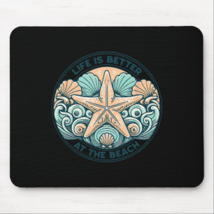 Life Is Better At The Beach Cruise Summer Vacation Mouse Mat