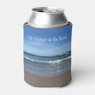 Life is better at the Beach (customisable) Can Cooler