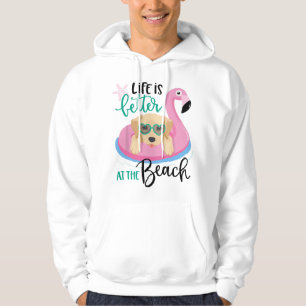 Life is better at the beach , Dog Golden Retriever Hoodie