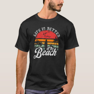 Life Is Better At The Beach Funny Jamaica Rasta Re T-Shirt