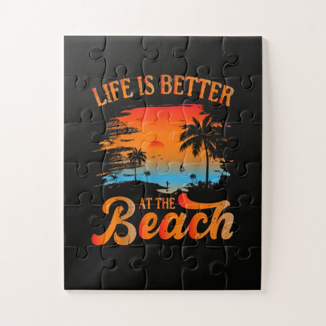 Life is Better at The Beach Jigsaw Puzzle (Vertical)