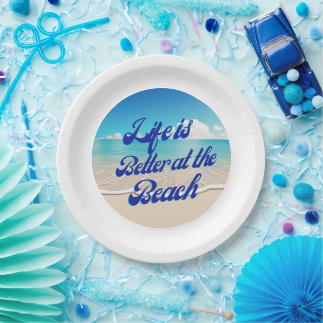 Life is Better At the Beach paper plates (Party)