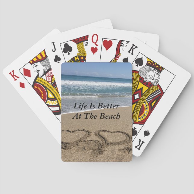 Life Is Better At The Beach Playing Cards (Back)