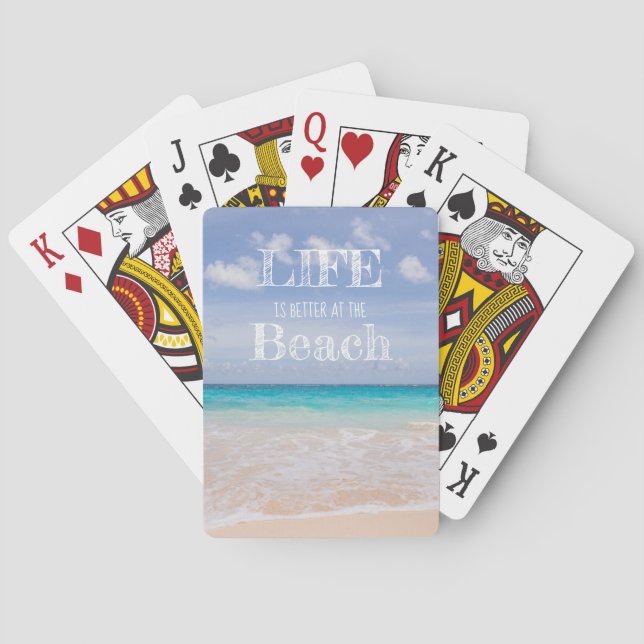 Life is Better at the Beach Playing Cards (Back)
