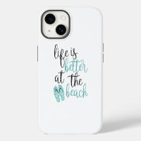 Life Is Better At The Beach Quote With Flip Flops