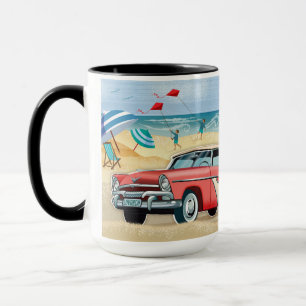 Life Is Better At The Beach Retro Camper Scene Mug
