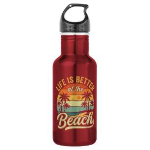 Life is Better At The Beach Retro Summer Vacation 532 Ml Water Bottle