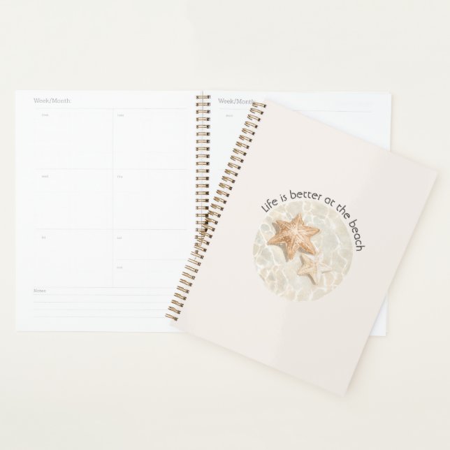 Life is Better at the Beach Starfish Planner (Display)