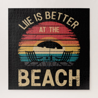 Life Is Better At The Beach Summer Vacation Vibes Jigsaw Puzzle