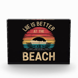 Life Is Better At The Beach Summer Vacation Vibes Photo Block