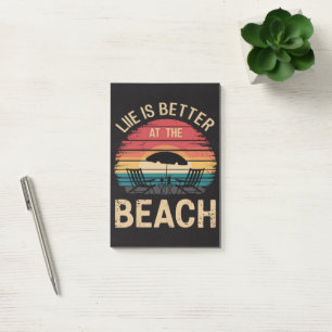 Life Is Better At The Beach Summer Vacation Vibes Post-it Notes