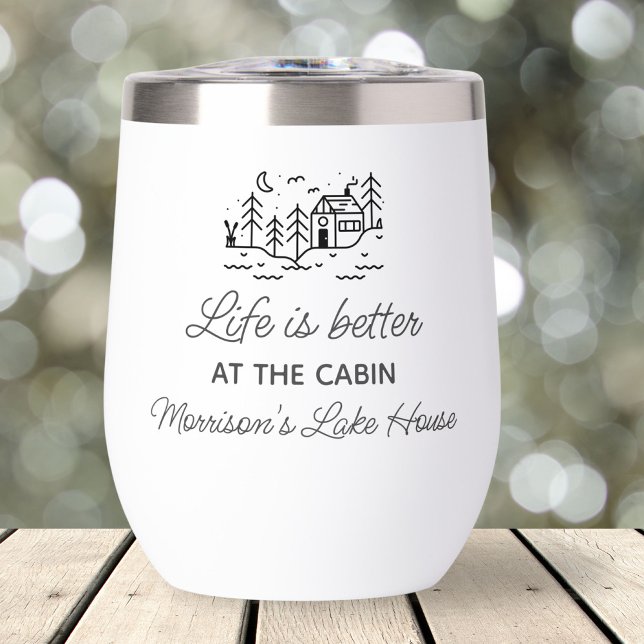 Life is Better at the Cabin, Fun Lake House Gift (Creator Uploaded)