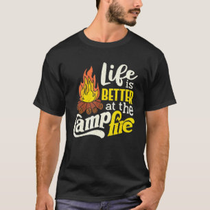 Life Is Better At The Campfire Freestyle Family Ca T-Shirt