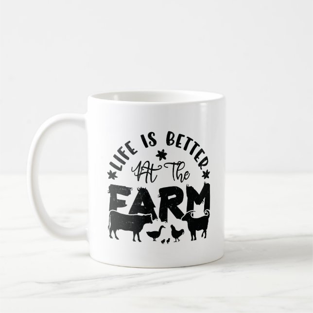 Life is Better At the Farm  Coffee Mug (Left)
