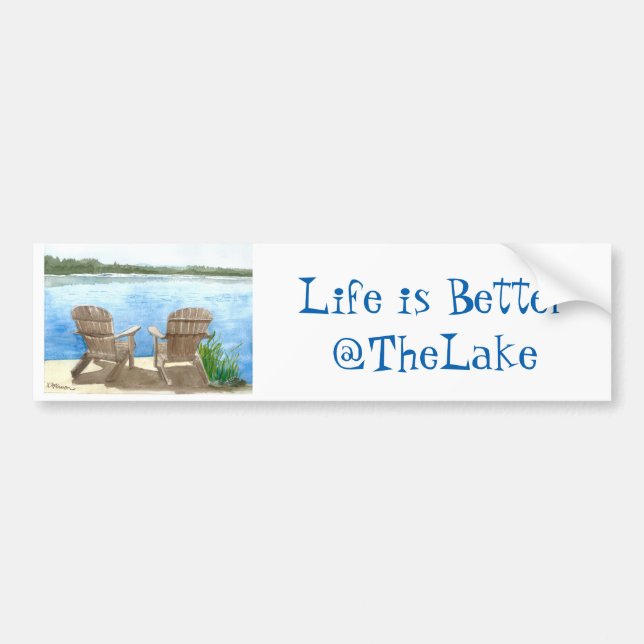 Life is Better at the Lake Bumper Sticker (Front)