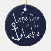 LIFE IS BETTER AT THE LAKE CERAMIC TREE DECORATION (Front)