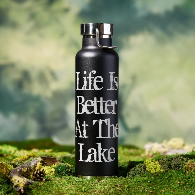 Life is better at the lake custom insulated water bottle (Outdoor)