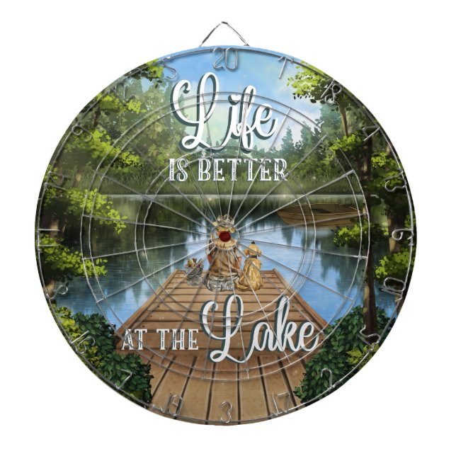 Life Is Better At The Lake Dartboard (Front)