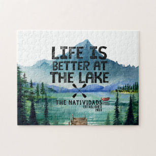 Life is Better at the Lake   Family Name Jigsaw Puzzle