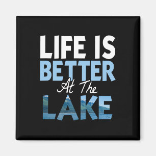 Life Is Better At The Lake Fishing Boating Magnet
