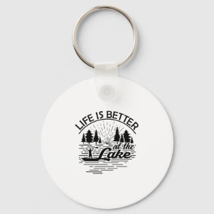 Life Is Better At The Lake Funny Boating Lover Cru Key Ring