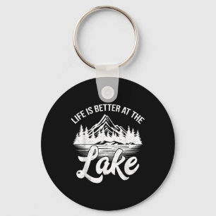 Life Is Better At The Lake Funny Fishing Boat Outd Key Ring