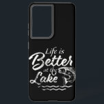 Life Is Better at the Lake  Funny Gift for Samsung Galaxy Case<br><div class="desc">Eat Sleep Fish Repeat Gift. Fishing Heartbeat Cool Beat Great Gift For Fisherman. An exclusive Fishing Design Great for Fisherman.This Original Fishermen Cool Mens graphic is perfect for vintage fisher lovers and trendy fishing fans. A Great gifts for fishing lovers and the fish hooks will jump off your rod. A...</div>