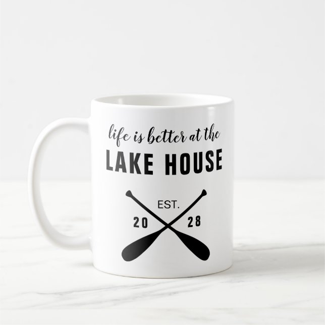Life Is Better At The Lake House Paddles Coffee Mug (Left)