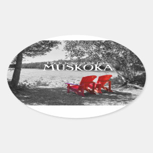 Life is better at the Lake - Muskoka Oval Sticker