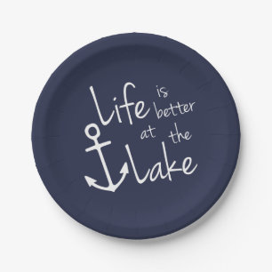 LIFE IS BETTER AT THE LAKE PAPER PLATE