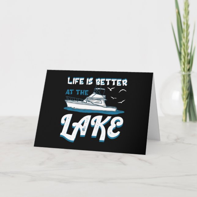 Life Is Better At The Lake - Pontoon Boat Gift Card (Front)