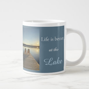 Life Is Better at the Lake Relaxing Lakeside  Large Coffee Mug
