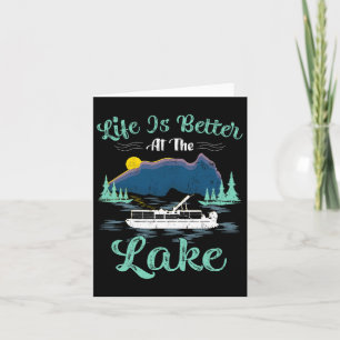 Life Is Better At The Lake Summer Vacation Boating Card