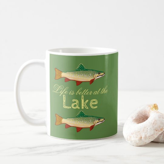 "Life is better at the Lake" | Two Trout Coffee Mug
