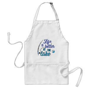 life is better at the lake word art standard apron
