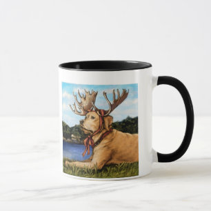 "Life is Better at the Lake" Yellow Lab Moose Mug